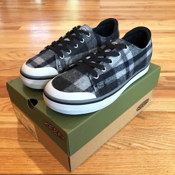 Keen Black and Gray Plaid Sneakers - Picture 2 of 8